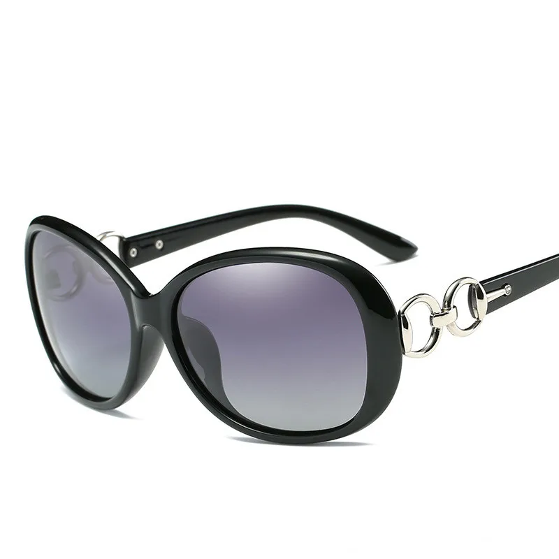 Женские солнцезащитные очки в винтажном стиле брендовые дизайнерские черные UV400