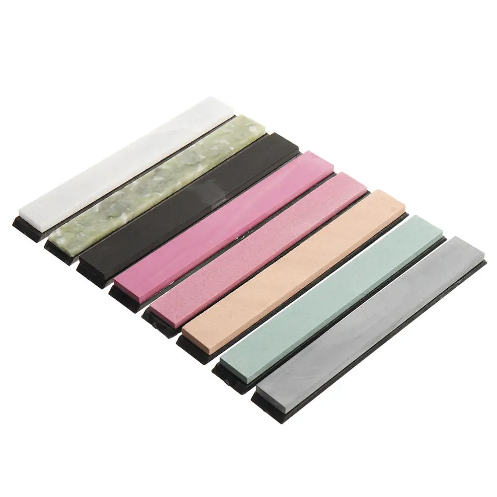 

8Pcs 240 to 10000 Grit Knife Sharpener Sharpening Stone Whetstone Razor Kitchen With Base