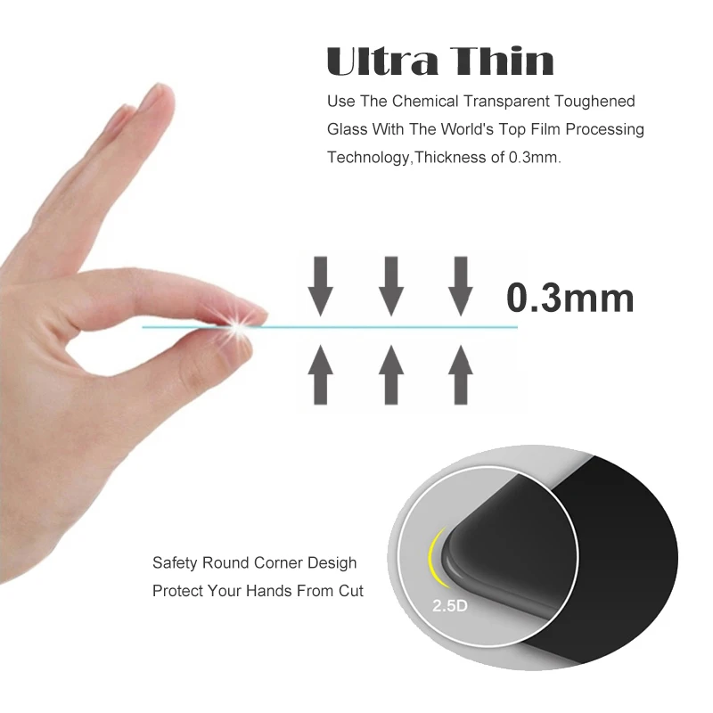 2 шт. 100% оригинальный Полноэкранный протектор экрана на Защитное стекло для Huawei P20