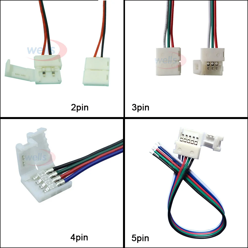 Ленсветильник светодиодная WS2811 WS2812B 100 RGB RGBW 2 контакта 3 4 5 контактов Кабель с