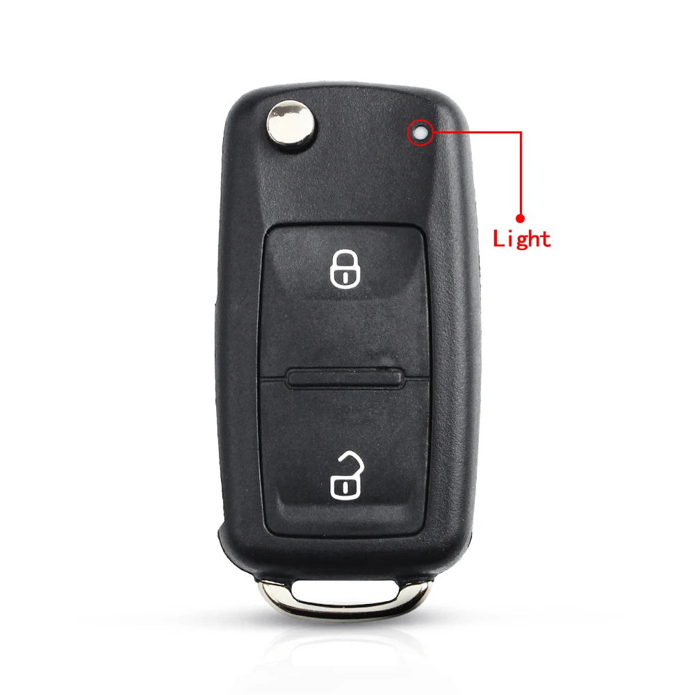 KEYYOU 2 складной чехол для ключей с 3 кнопками пустой VW Polo Golf MK6 Jetta Tiguan Touareg 2002 2011 202AD