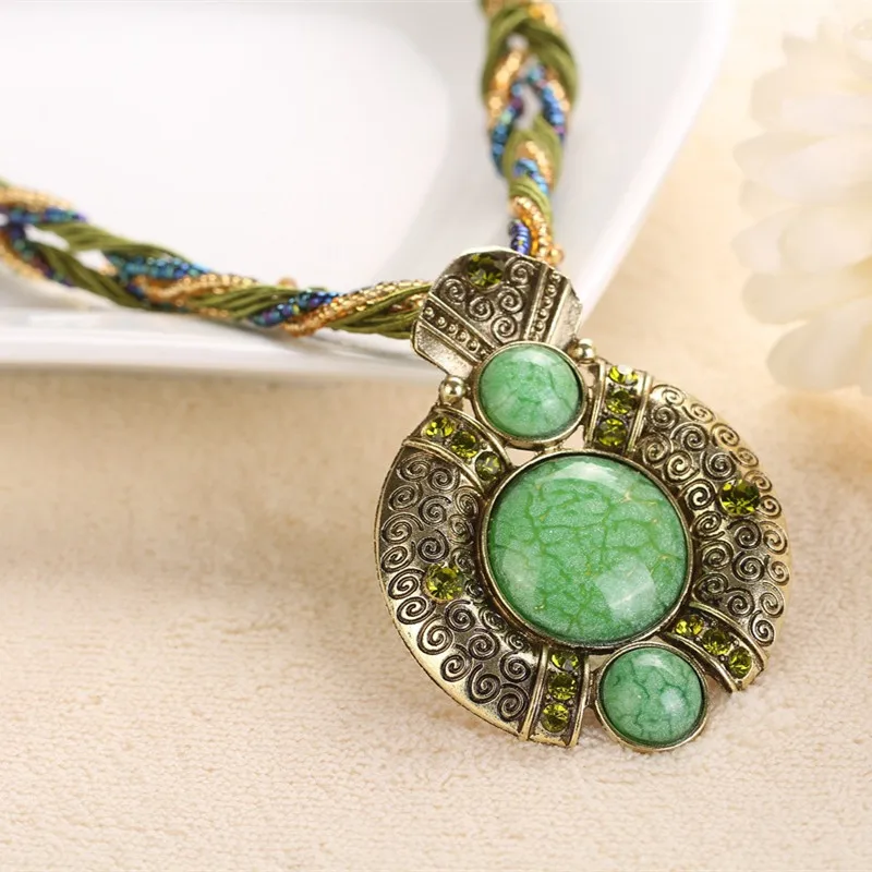 Olaru, винтажное богемное каменное колье Neecklace для женщин, ожерелье с бусинами, массивные ожерелья, новинка, модные ювелирные изделия, аксессуары, хит