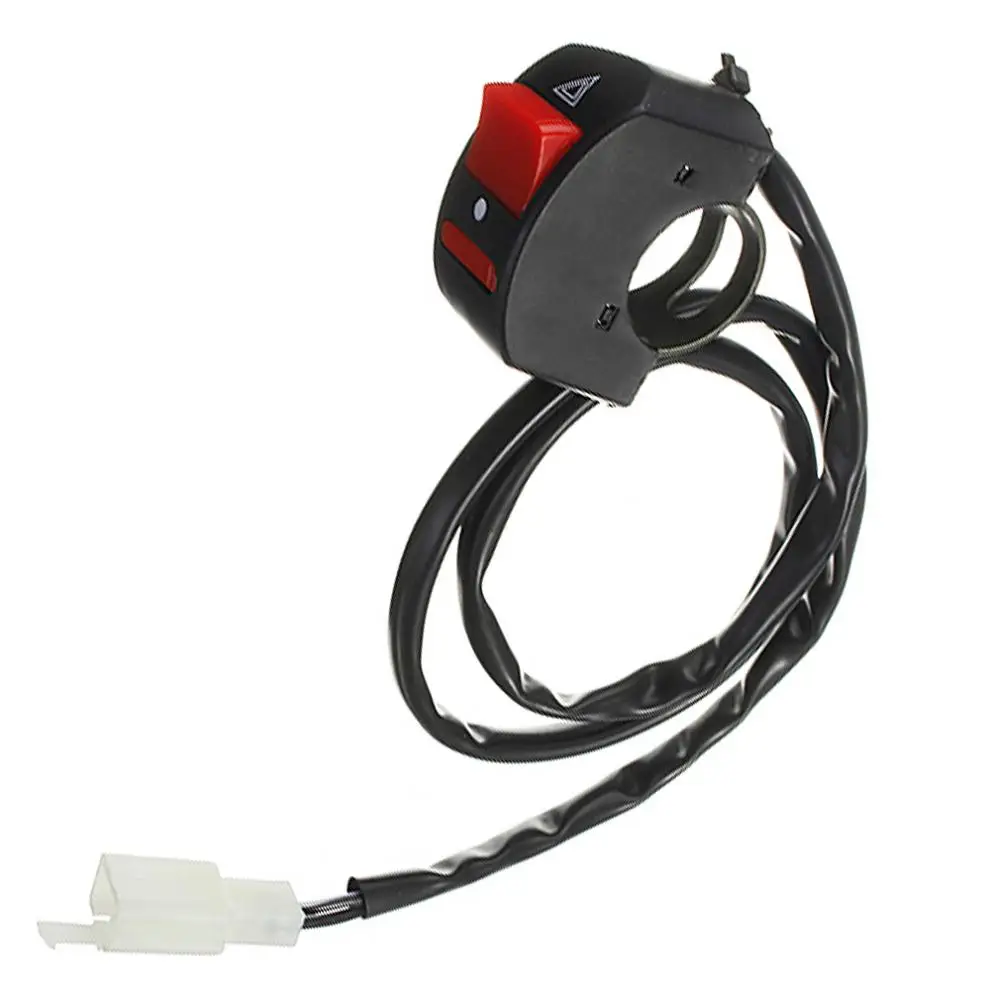 Универсальный черный 12В переключатель руля Кнопка ВКЛ ВЫКЛ двойной проблесковый