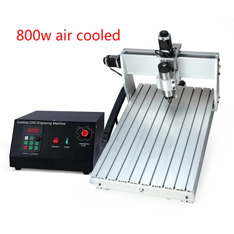 800w air cooled 800 Вт ЧПУ 6040 трехосевой фрезерный станок с ЧПУ Гравировальный фрезерный сверлильный станок для резки+ блок управления+ инвертор - Цвет: 800w air cooled