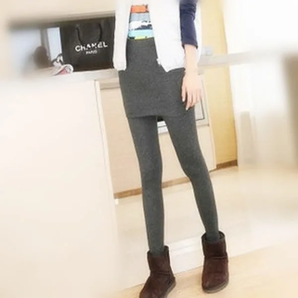 Packagehip dark gray YGYEEG осенние боковые легинсы с молнией женские хлопковые кюлоты леггинсы женские длинные Леггинсы весенние женские Прошитые юбки и леггинсы - Цвет: Packagehip dark gray