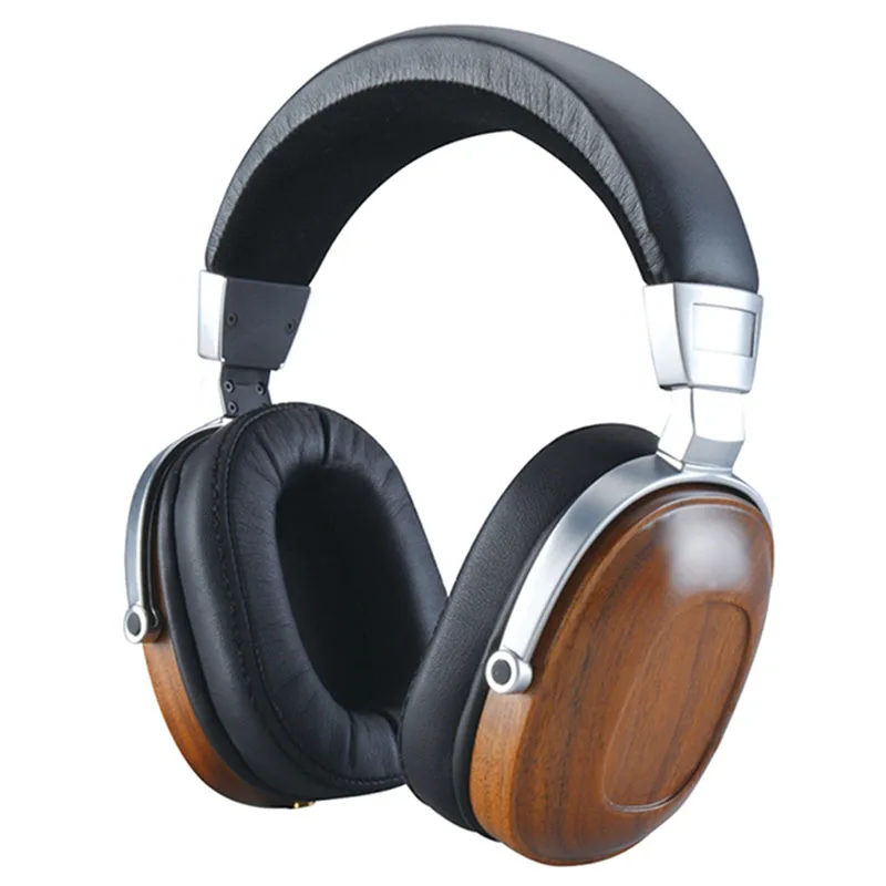 Оригинальный blon B8 HiFi деревянный металлические наушники Черный красного дерева