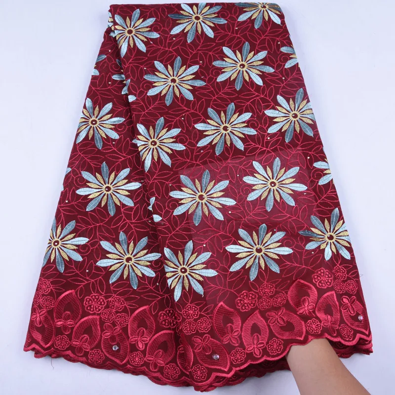 Африканская сухая кружевная ткань Высококачественная нигерийская швейцарская