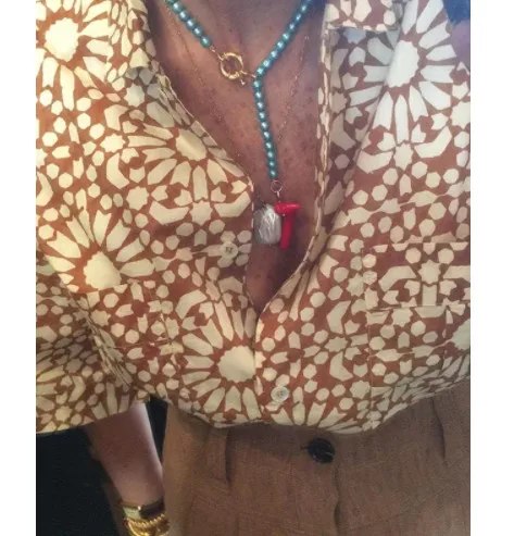 Модное ожерелье из пресноводного жемчуга Dm подвеска красного коралла аксессуары