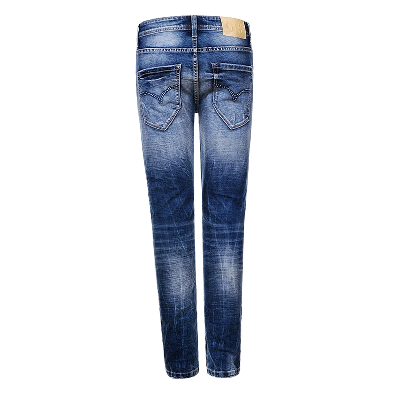 GLO STORY Для мужчин 2019 Новая мода Slim Fit узкие зауженные джинсы Повседневное уличная
