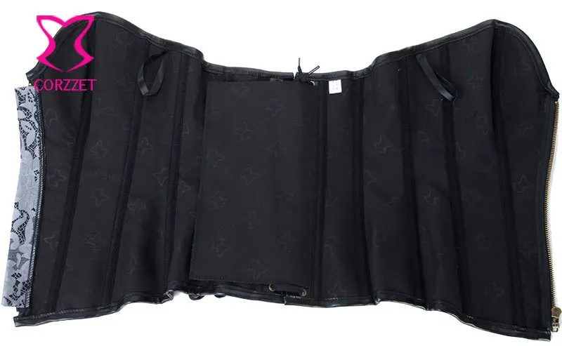 Серые стальные косточки Бурлеск готические и юбки сексуальные коридоры бюстье