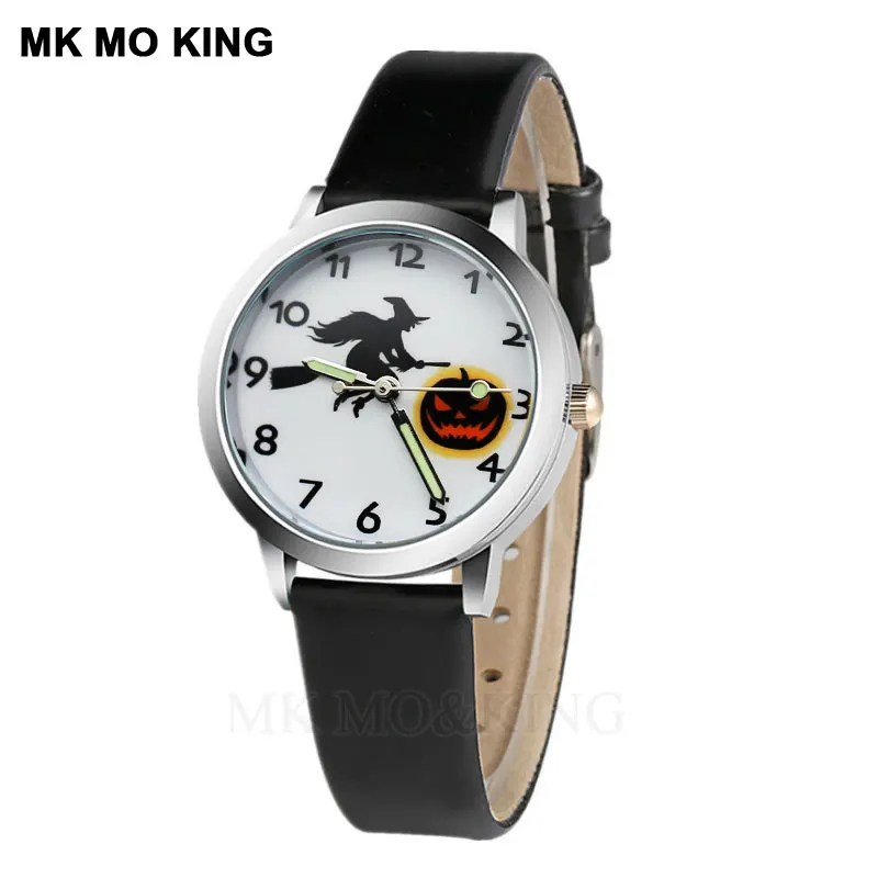 Модный бренд милые Волшебные Мультяшные детские часы ведьмы повседневные