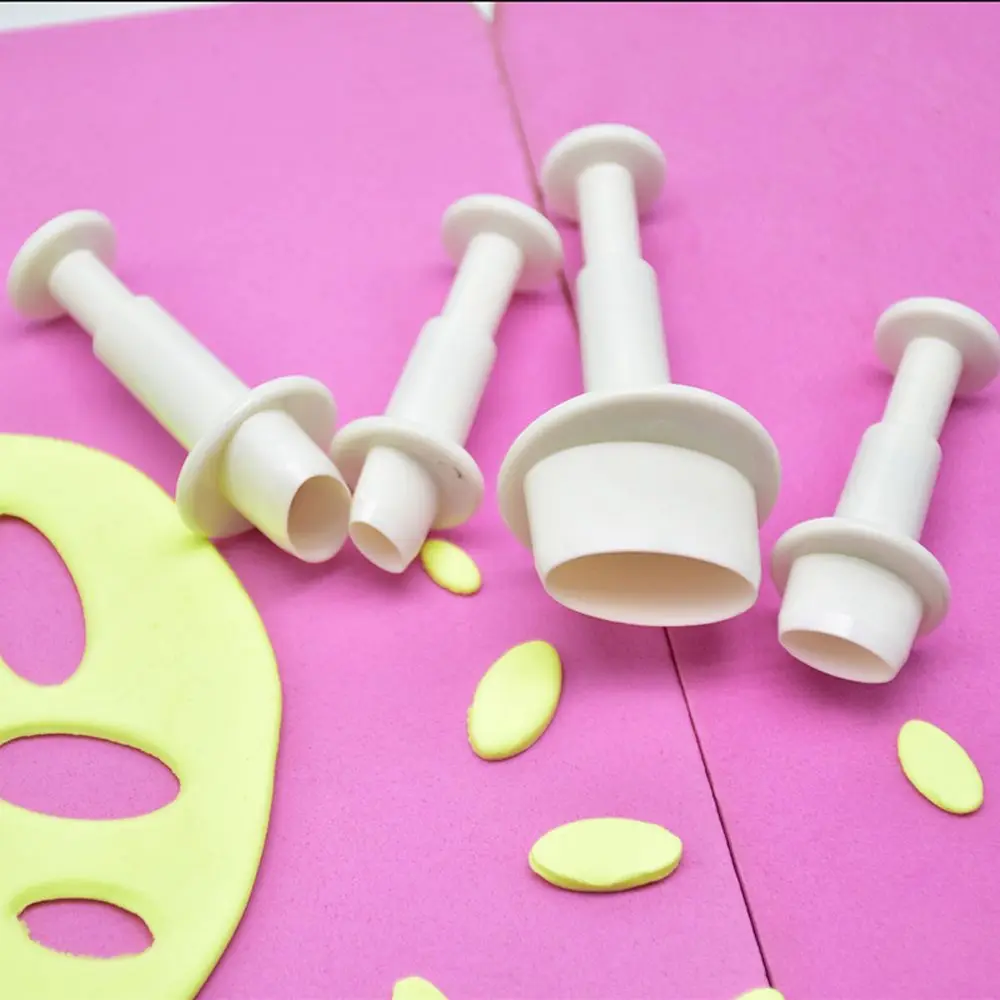 4 шт. DIY Овальный торта Еда Класс Пластик Sugarcraft Фондант Плунжер Резаки для SIM-карт cookie формы для выпечки Инструменты Кухня Интимные аксессуары