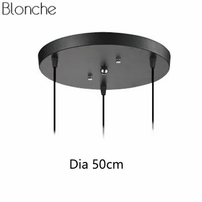 Round 50cm Подвесной светильник из скандинавского стекла s Led Лофт подвесной светильник Современный E27 промышленный Декор Светильник для кухни спальни Домашний Светильник - Цвет корпуса: Round 50cm