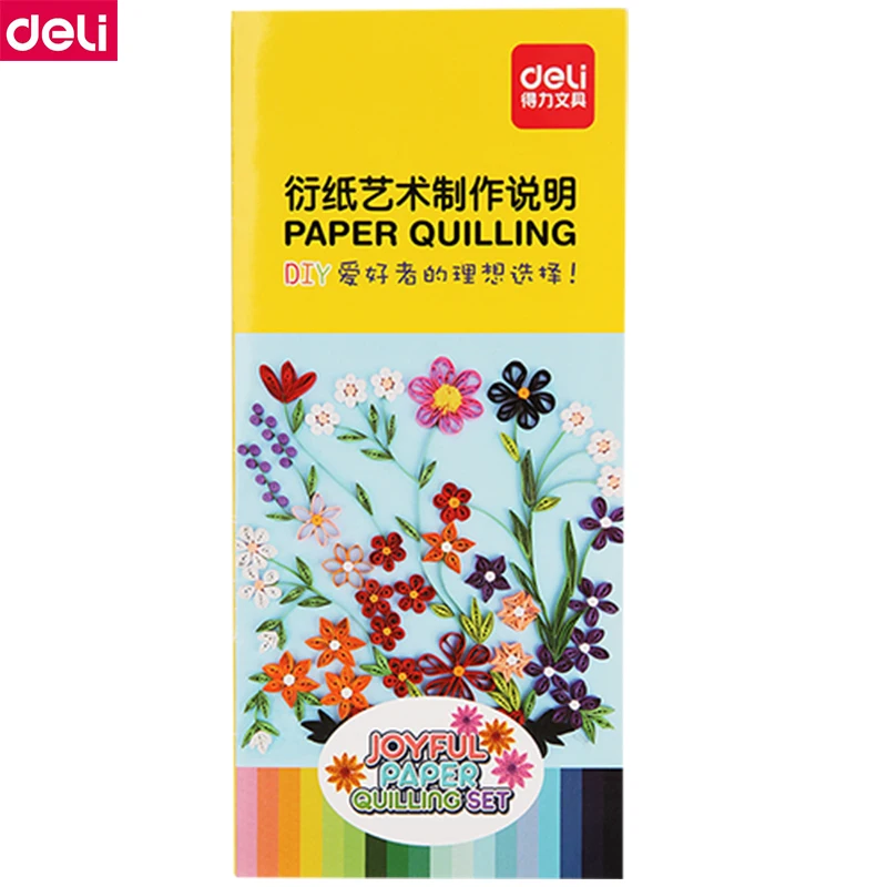 Del 73350 Joyful бумажный Набор для квиллинга DIY оригами для ручной работы начальной школы детская производная бумажная линия рисунки цветочное искусство