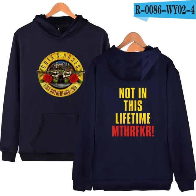 navy blue Мужская толстовка, новинка, GUNS N ROSES, толстовки для мужчин и женщин, толстовки, Осень-зима, панк стиль, Череп, роза, дизайнерский спортивный костюм, верхняя одежда - Цвет: navy blue