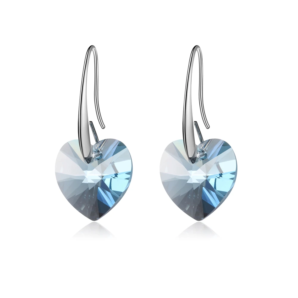 Серьги в виде сердца для женщин классические серьги с натуральными кристаллами