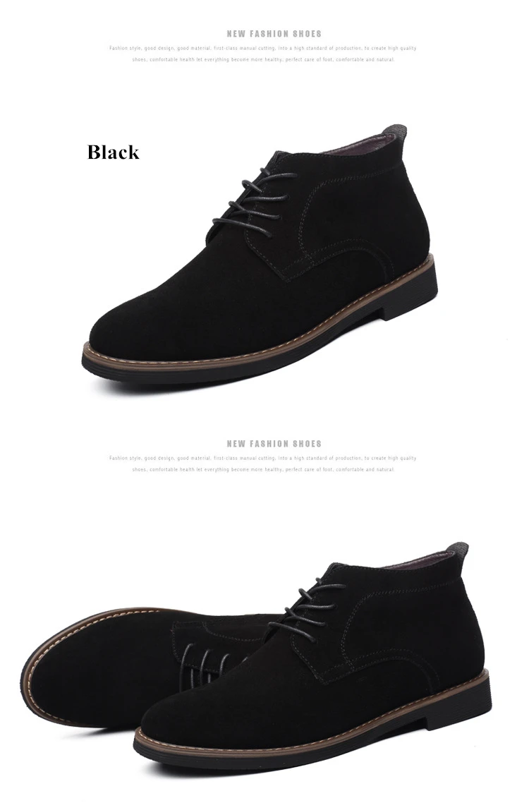 Зимние мужские ботинки; Замшевые мужские ботинки в деловом стиле; повседневные кожаные ботинки; Фирменное Качество; ; большие размеры 38-45
