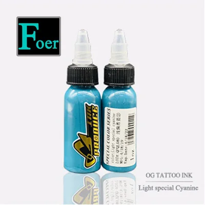 Light special Cyan O.G тату машина набор Перманентный макияж синяя группа динамические чернила микроблейдинг пигмент для татуировки цвет краски 1 унций/30 мл - Цвет: Light special Cyan