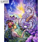 Полностью квадратнаякруглая дрель 5D DIY Алмазная картина 