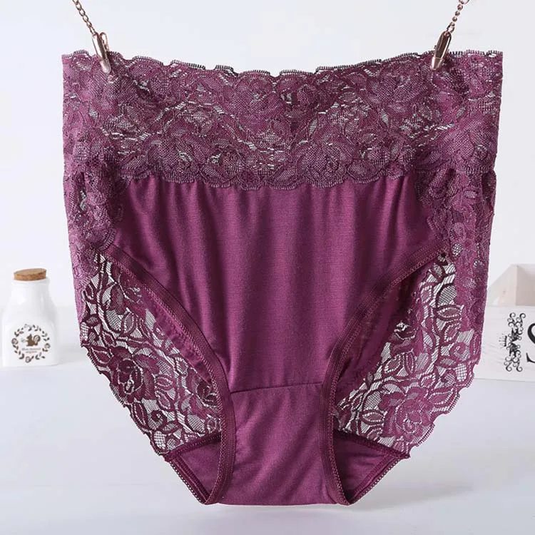 dark purple Jerrinut женские интимные трусики модальные хлопковые трусы для женщин Высокая талия трусики размера плюс штаны M L XL XXL XXXL нижнее белье - Цвет: dark purple
