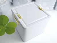 10pcs 11211295mm white tin ornament storage box toy card usb device boxes survival kit collect multi case