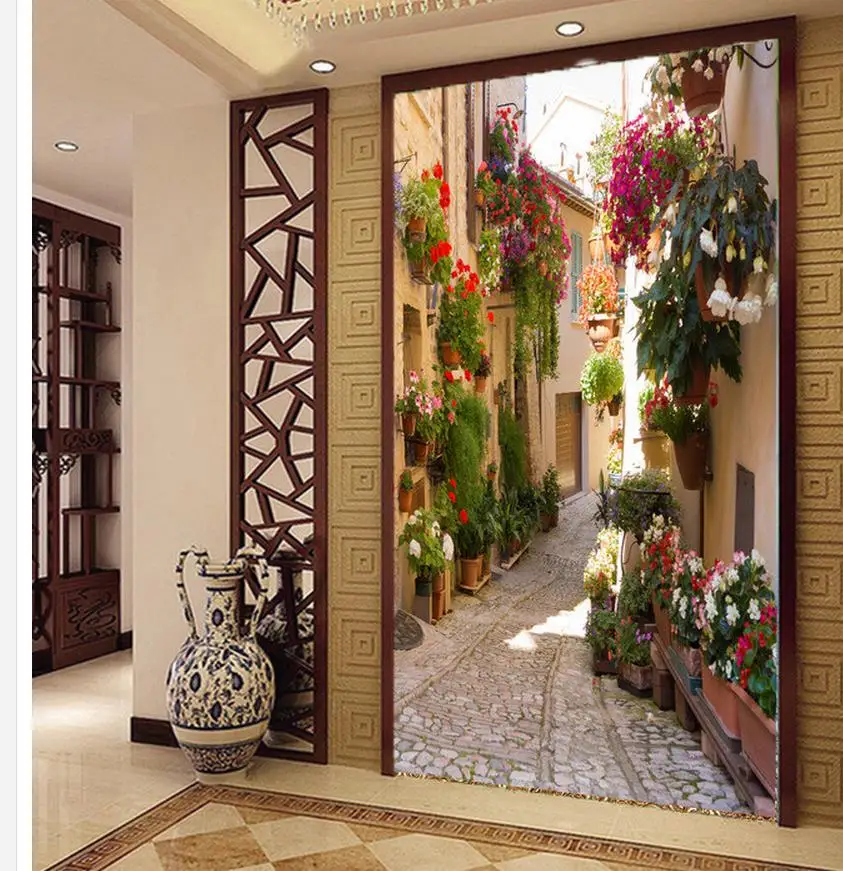 3d настенные фрески домашний декор пользовательские фото обои уличные аллеи