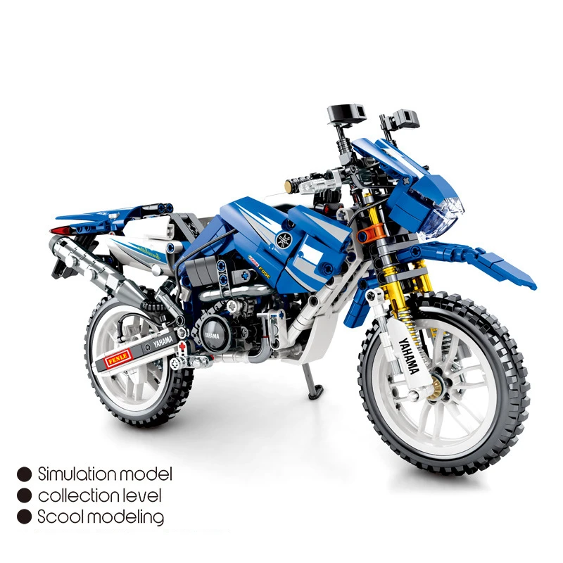 701702 лего technic Creator yahama WR250 внедорожный мотоцикл Строительные блоки Набор кирпичей классическая модель детские игрушки для мальчика