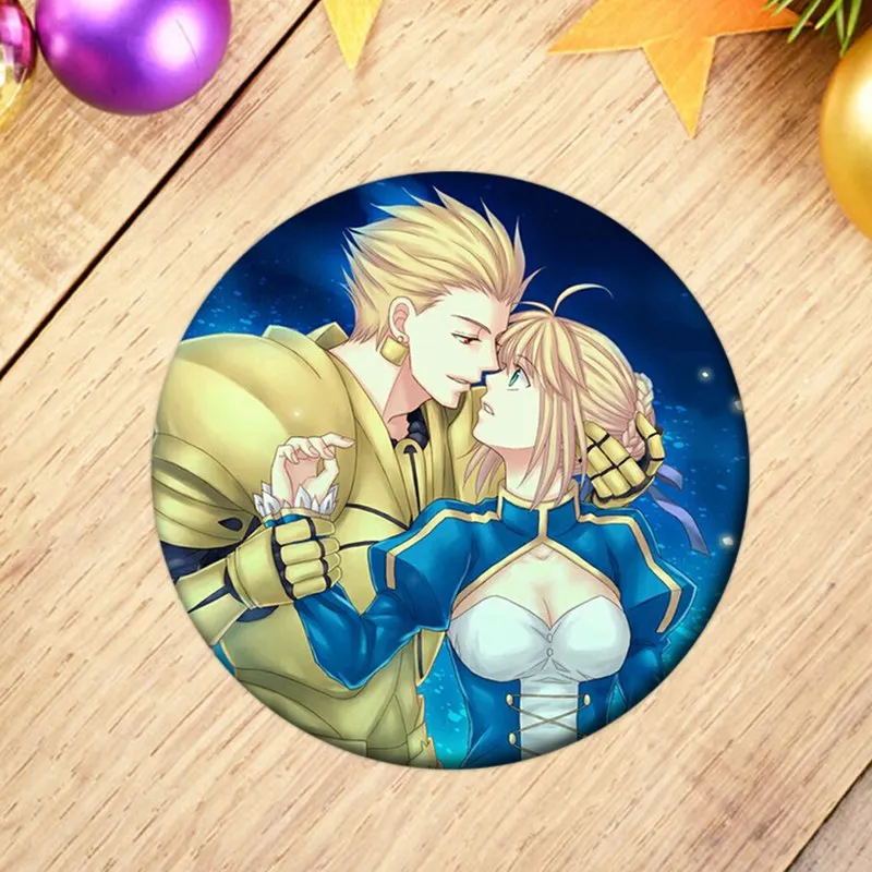 1 шт. Fate stay night значок косплея Saber брошка мультфильм Pins Rin Tohsaka Коллекционные Значки