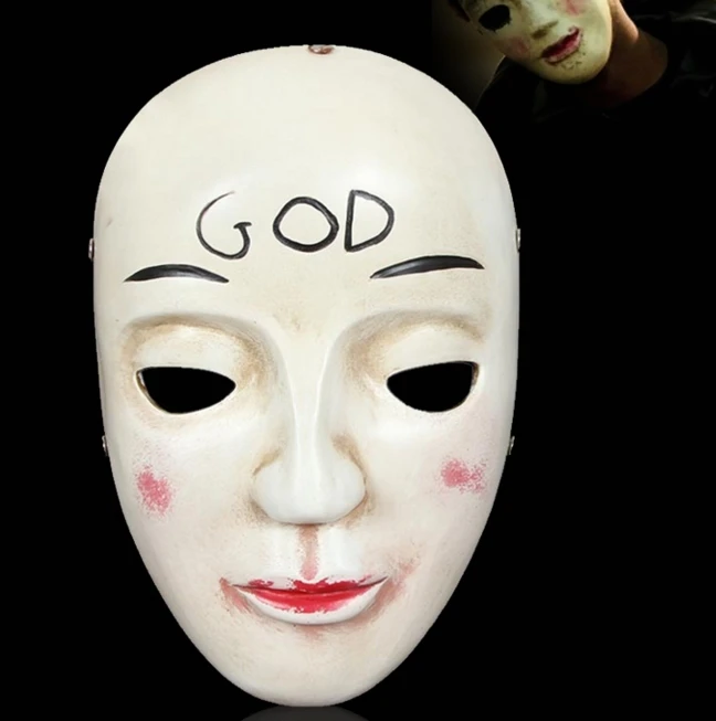 Новая качественная маска из смолы Судная ночь с крестом и улыбающимся лицом