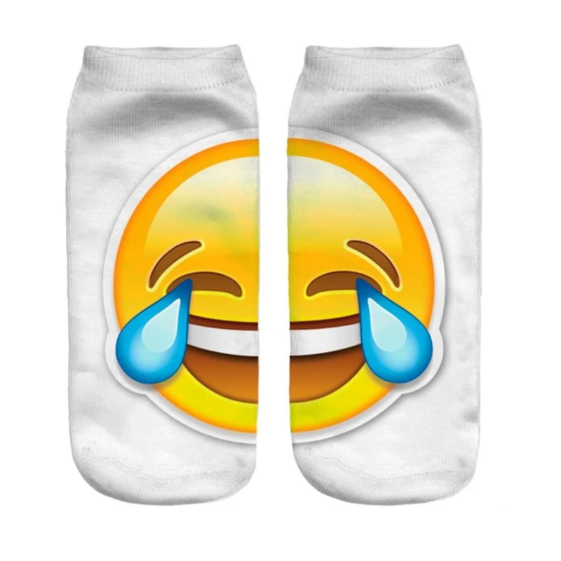Gaeshow Милый Emoji печать смешные носки Для женщин мультфильм 3D до лодыжки мужчин хлопок Harajuku моды Happy Socks