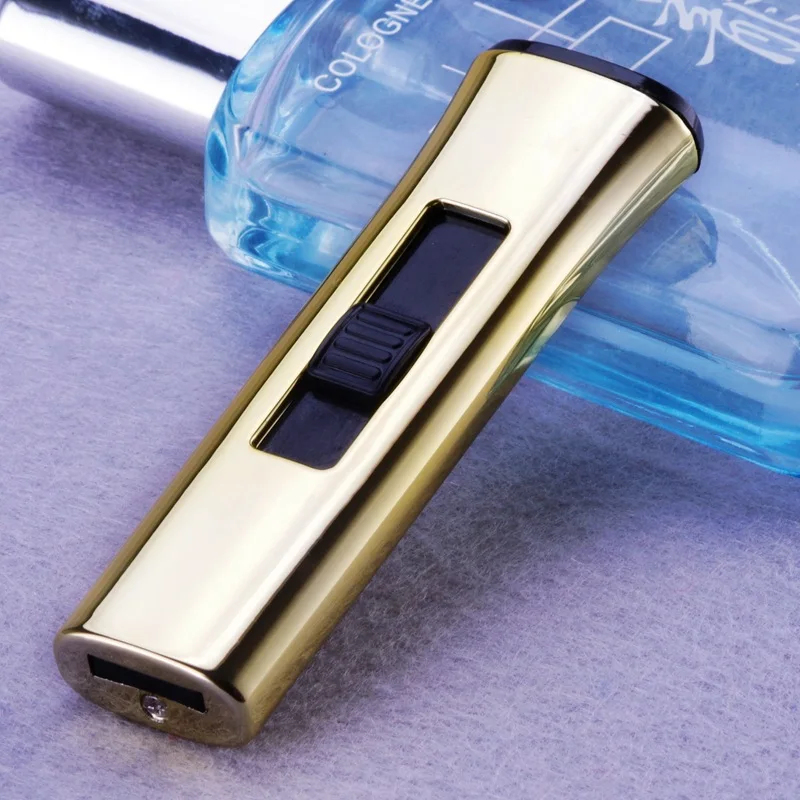Gold Ice Креативный маленький USB светильник er ветрозащитный светильник er беспламенный Электрический светильник для электронной зарядки металлический светильник с usb-портом - Цвет: Gold Ice