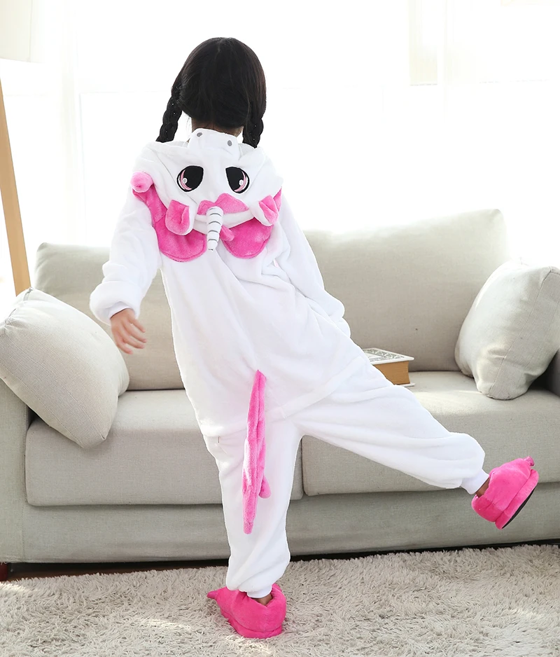 Kigurumi/зимняя Пижама для детей; Детский костюм с единорогом и животными из мультфильмов для девочек; комбинезон для мальчиков; одежда для сна; комбинезон для детей 4, 6, 8, 10, 12 лет