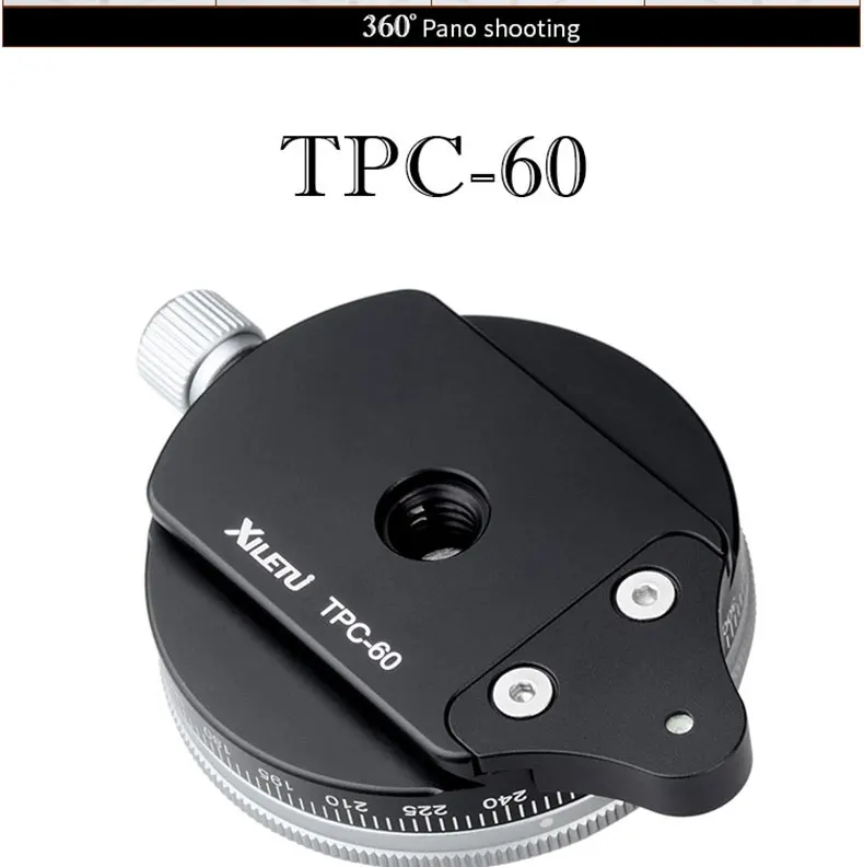 XILETU TPC-60 Штативная головка ACRA швейцарская панорамная Штативная головка видео 360 камера мини Штативная головка для камеры DSLR Alluminum