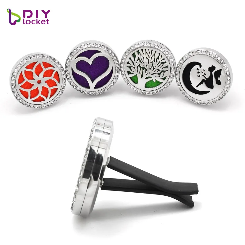 diylocket 30mm Aromatherapy Locket Foot Track Lockets Car Diffuser 316L Stainless Steel Free Pads LSLA467 | Украшения и