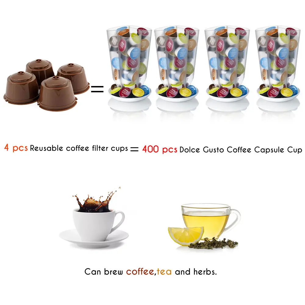 Многоразовые кофейные капсулы Dolce Gusto 3/6 шт./лот совместимые с Nescafe Gusto|coffee