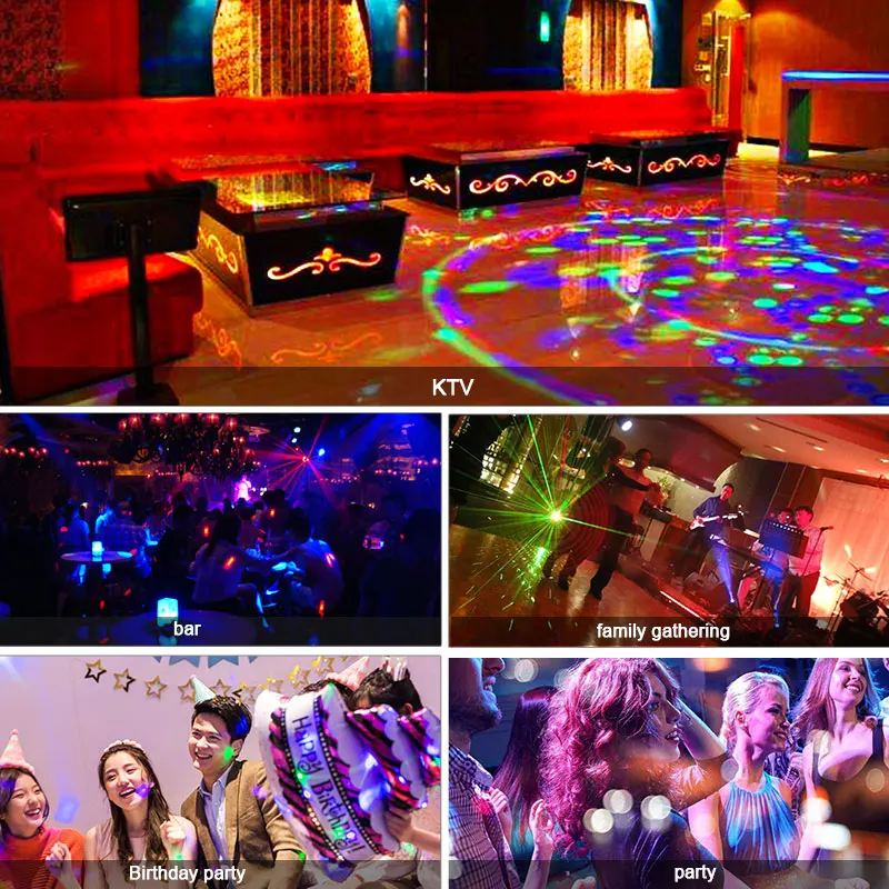 

Foxanon RGB DMX LED stage light E27 5W 9W LED Bulb Crystal Ball led Light KTV Bar Disco Party Lamp for Holiday Dance Decoration