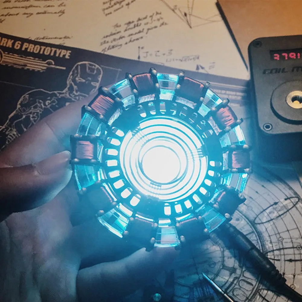 Масштаб 1:1 MK1 акриловый Tony DIY Arc реакторная лампа Arcylic Kit светодиодный светильник