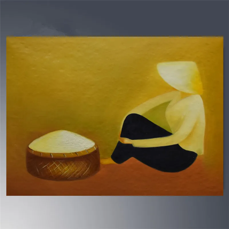 

Hand-painted canvas Oil Painting Vietnam women Painting Modern Home Decoration Art Wall Picture