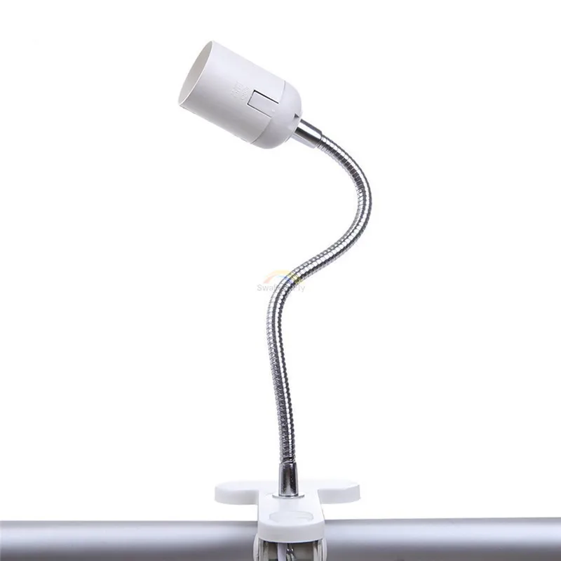 360 градусов гибкий держатель лампы клип E27 База с на выключатель ЕС США Plug