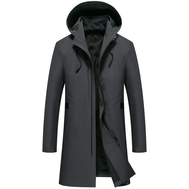 

New Casual Long Hooded Gabardinas Para Hombre
