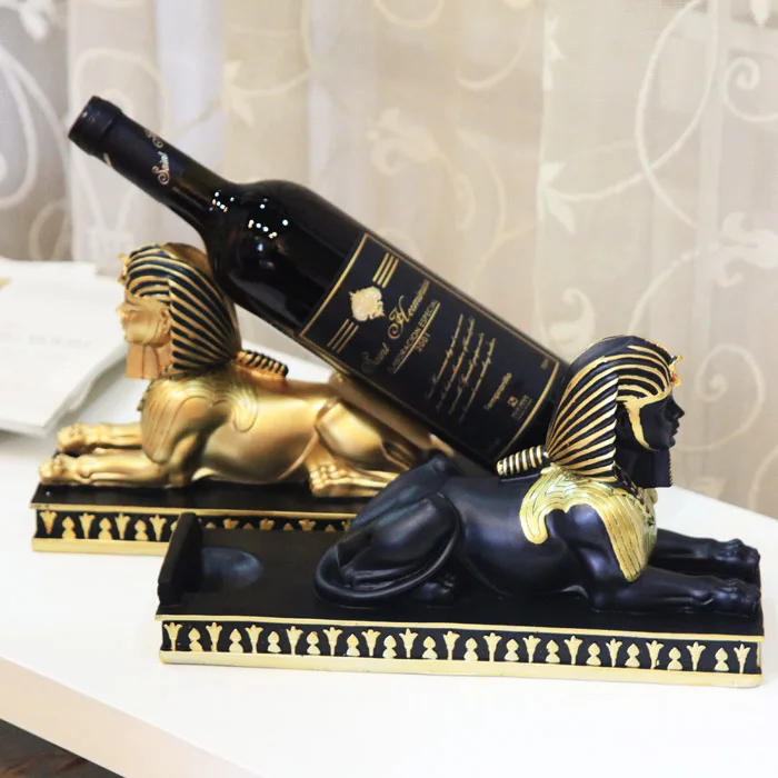 Sphinx wine frame vintage rack ornaments jewelry gift Home Furnishing resin | Дом и сад