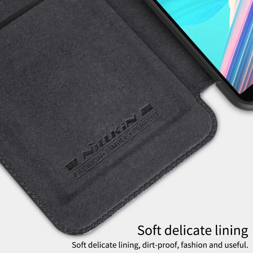 Винтажный чехол книжка из искусственной кожи для OnePlus 5T Nillkin Qin пластиковый