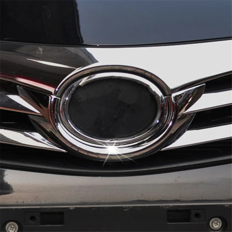 

WELKINRY car auto cover For Toyota Corolla Altis E170 2013 2014 2015 2016 2017 ABS chrome front head grille logo trademark trim
