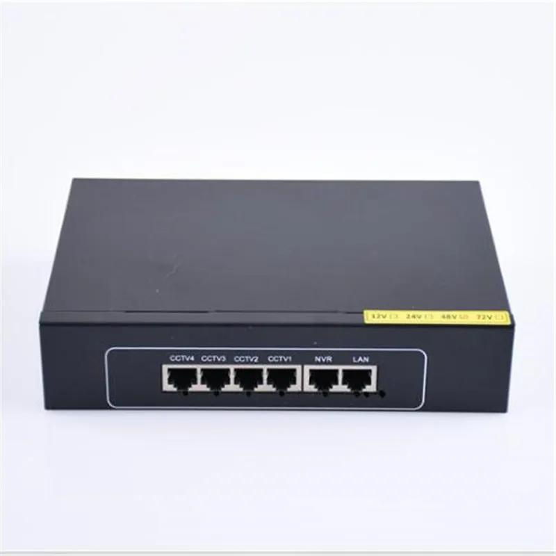 48 в 4 порта PoE коммутатор 10/100 Мбит/с смарт-коммутатор met 2*10/100 UP Link poort 250 м Belde Ingebouwde