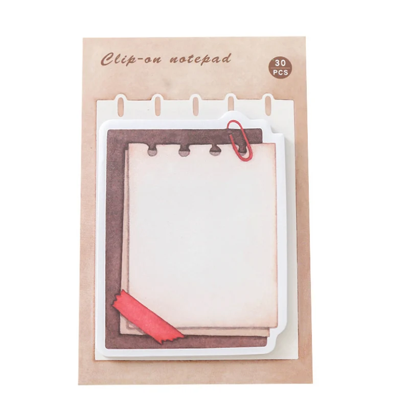 Винтажная желтая крафт бумага блокнот планировщик липкая Стикеры кавайные