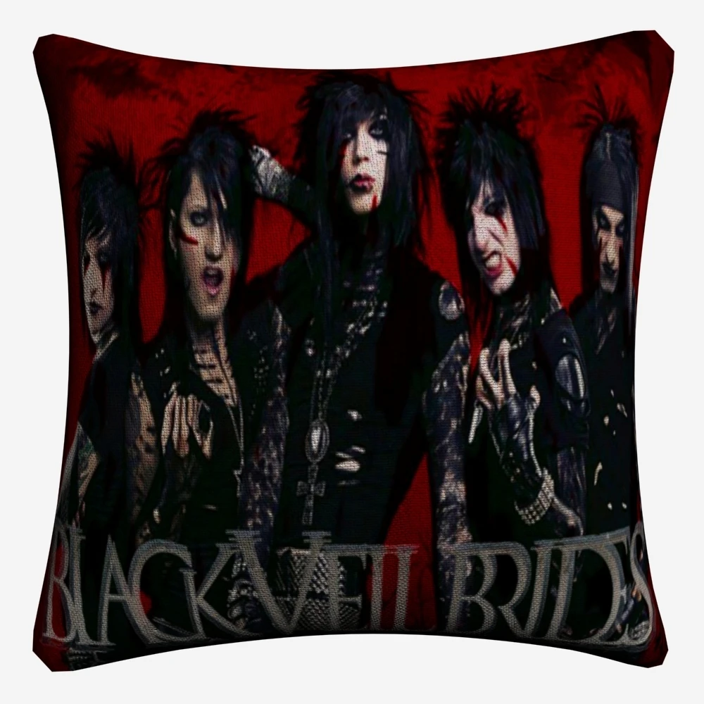 Черный Veil Brides Rock Band Декоративная Подушка Чехол для дивана размером 45*45 см льняная подушка крышка домашний декор Чехлы на диванные подушки, подушки