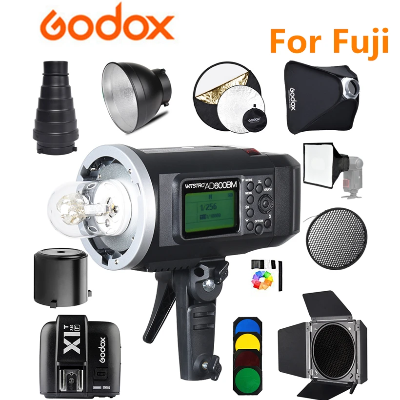 

Godox AD600BM Bowens Mount 600Ws GN87 HSS Sync Outdoor Flash Strobe Light with 2.4G Wireless X System,8700mAh Battery + X1T-F