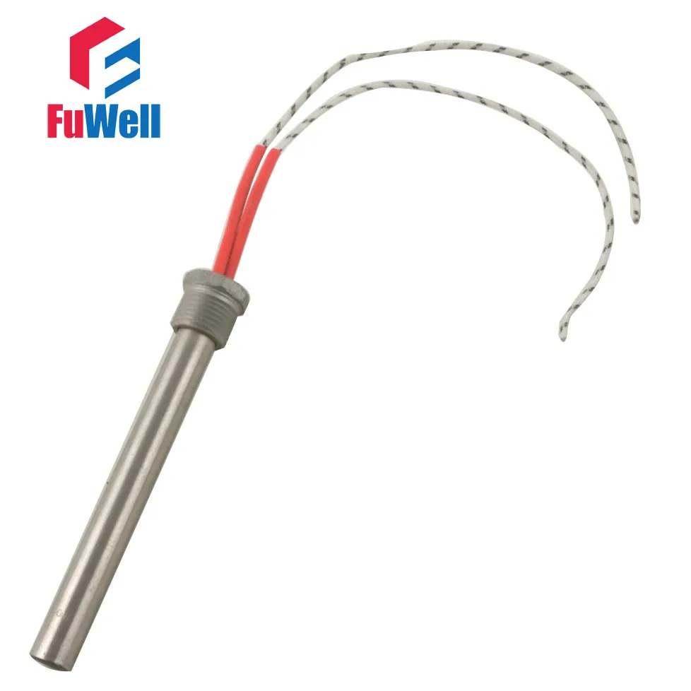 Нагреватель картриджа с резьбой из нержавеющей стали 304, с одним концом, 16x200 мм, 600 Вт, 220 В/110 В/380 В, DN20 (25 мм) Нагреватель картриджа с резьбой из нержавеющей стали 304, с одним концом, 16x200 мм, 600 Вт, 220 В/110 В/380 В, DN20 (25 мм)