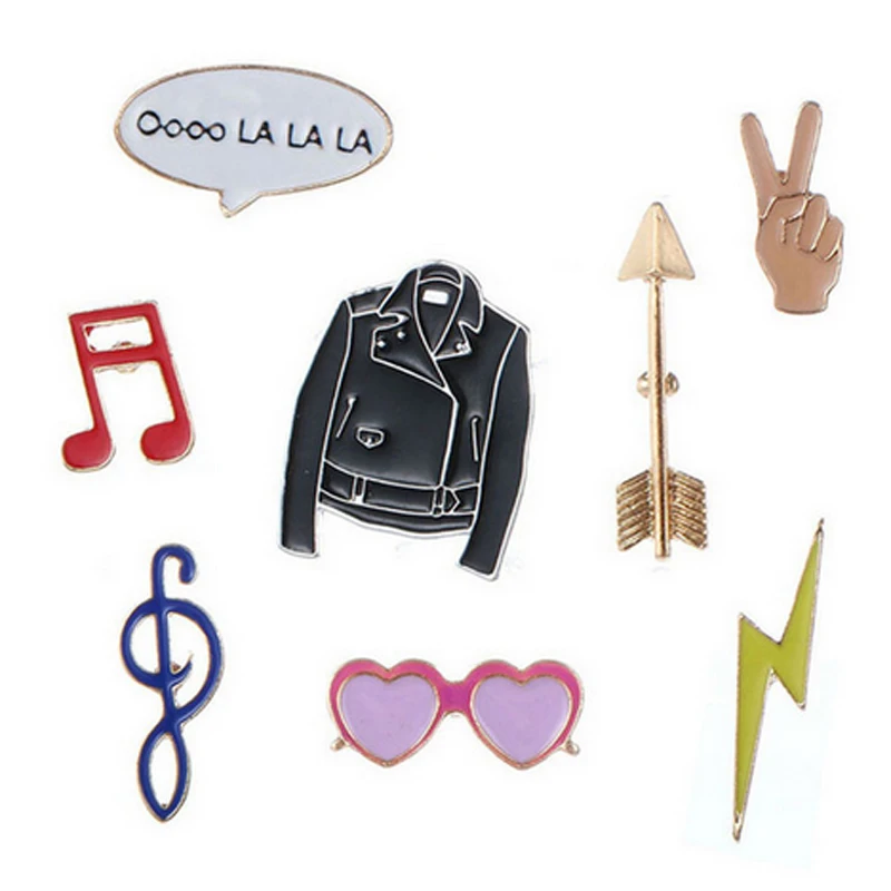 1 шт мультфильм очки стрелы флэш металлическая брошь Кнопки булавки джинсовая