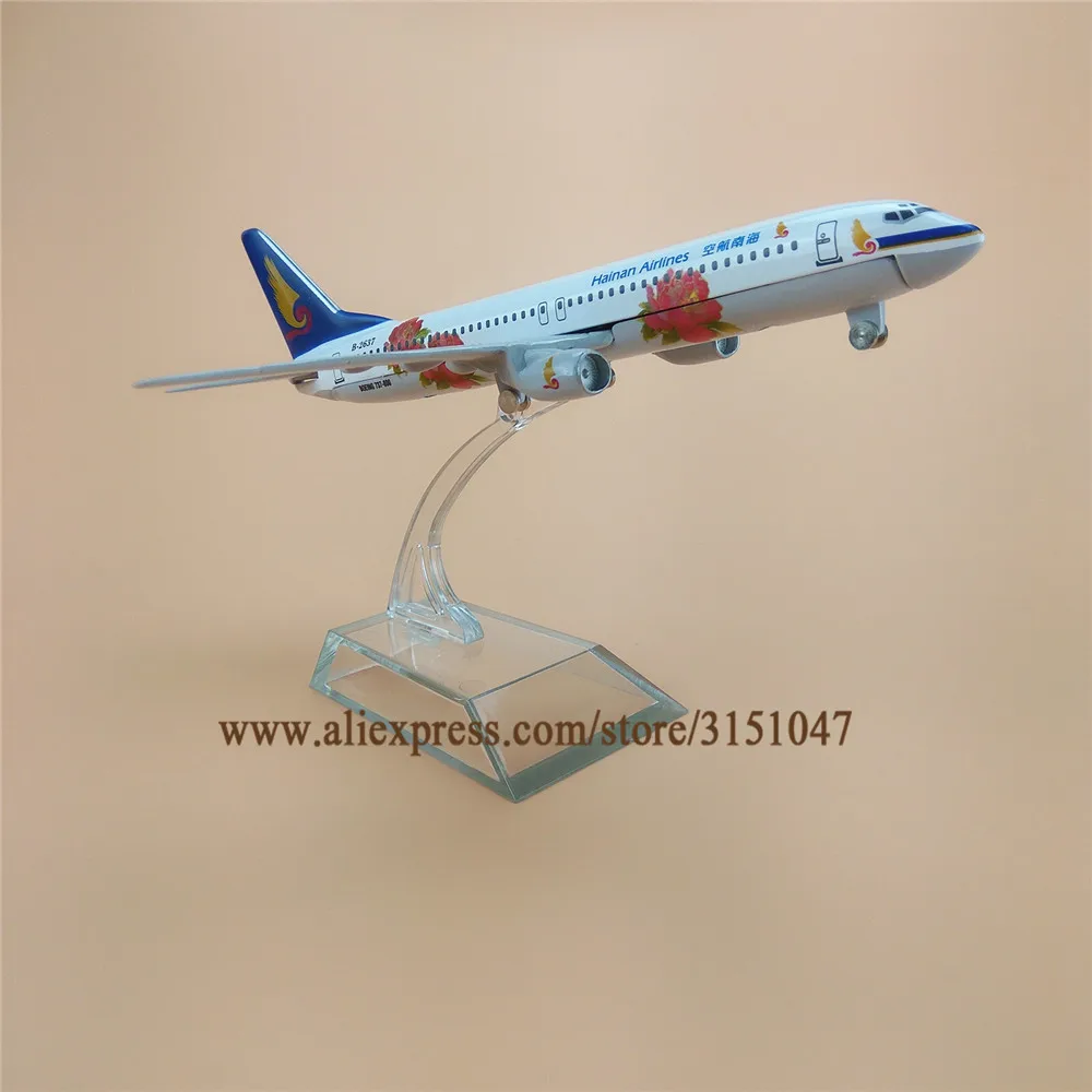 16 см сплав металла воздуха Китай HaiNan Airlines Boeing 737 B737 800 пион модель самолета Модель w